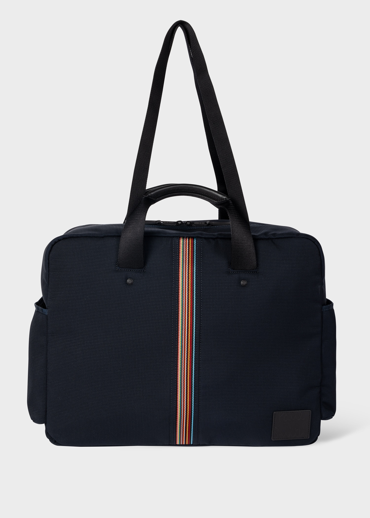 Navy Canvas 'Signature Stripe' Holdall - 1