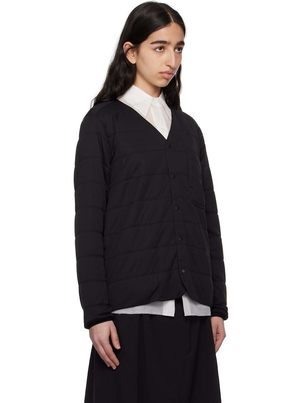 Black Flexible Insulated Cardigan - 2
