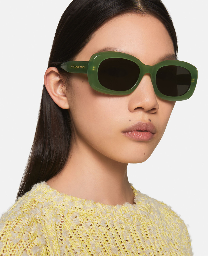 Stella McCartney Chunky Oval Sunglasses outlook