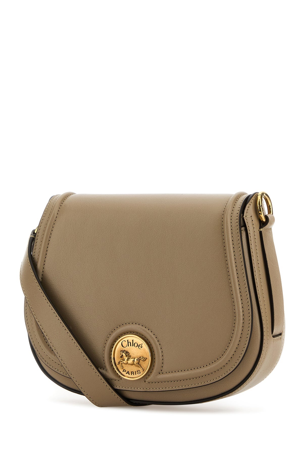 Cappuccino leather Horse Medal crossbody bag - 2