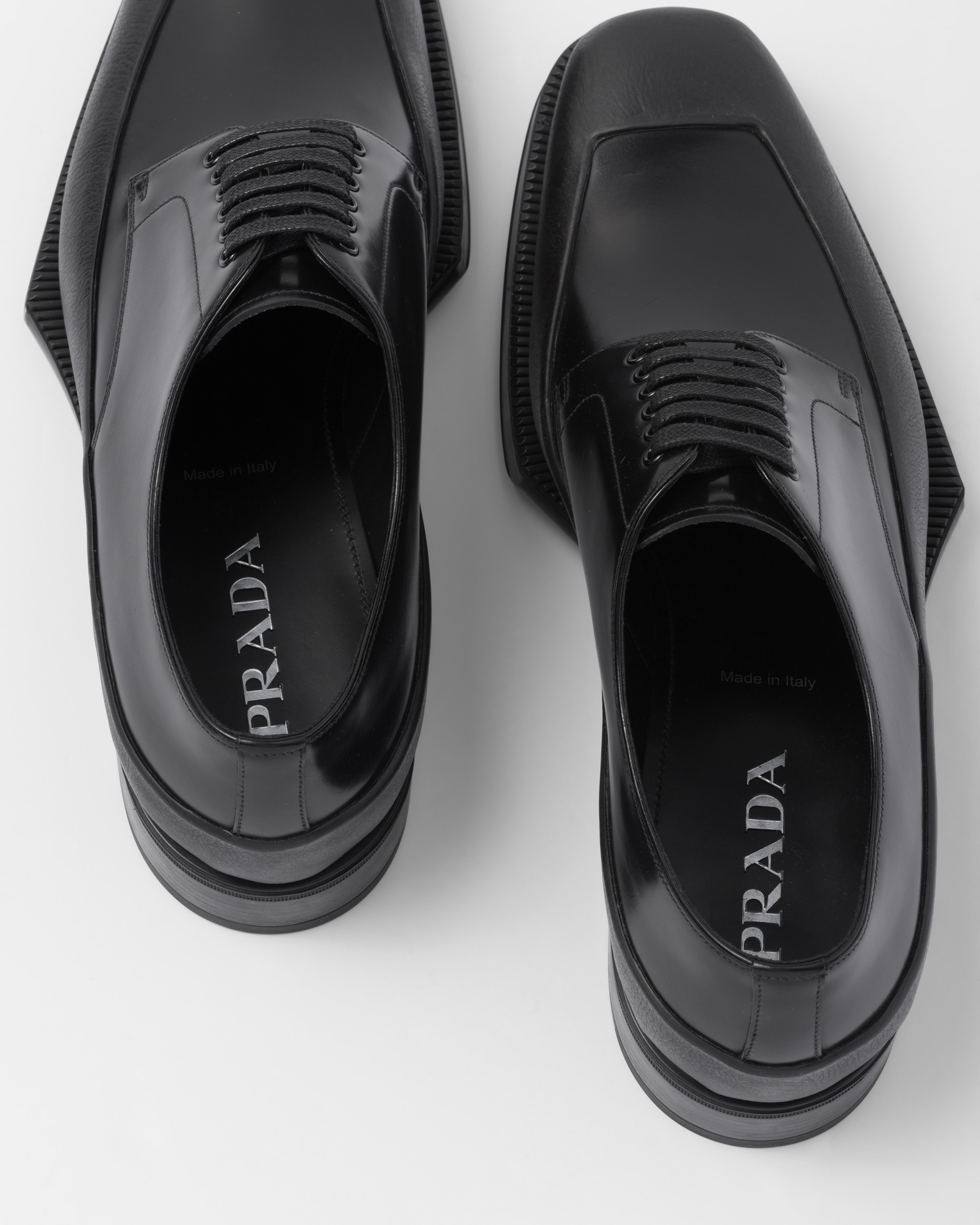 Prada leather Derby shoes - Black