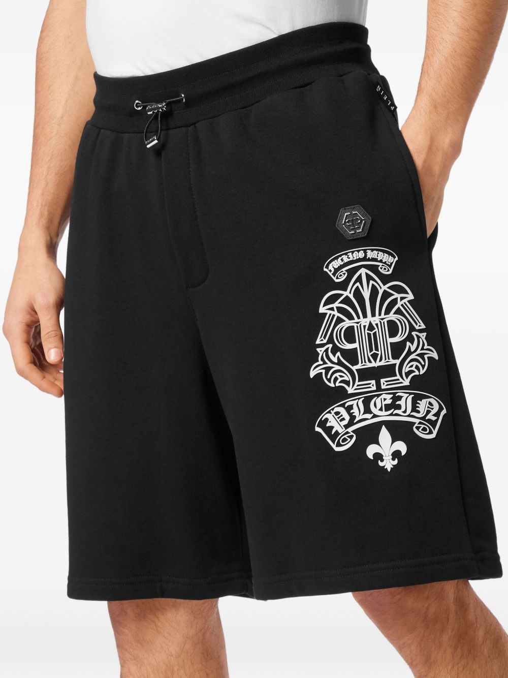 logo-print track shorts - 5