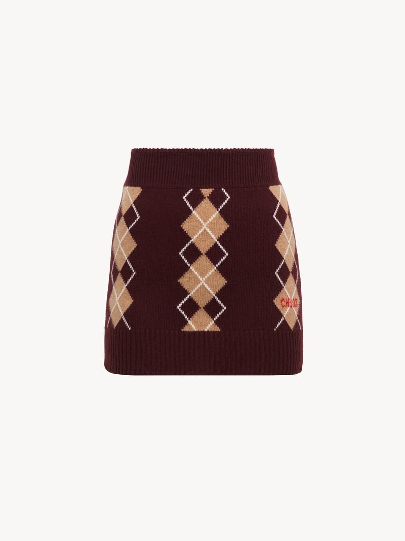 FITTED MINI SKIRT IN A WOOL & CASHMERE KNIT 1