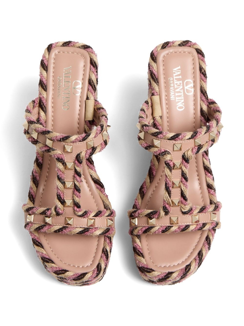 90mm Rockstud wedge sandals - 4