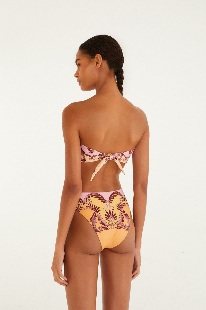 Soft Yellow Arabesc Hot Pants Bikini Bottom 3