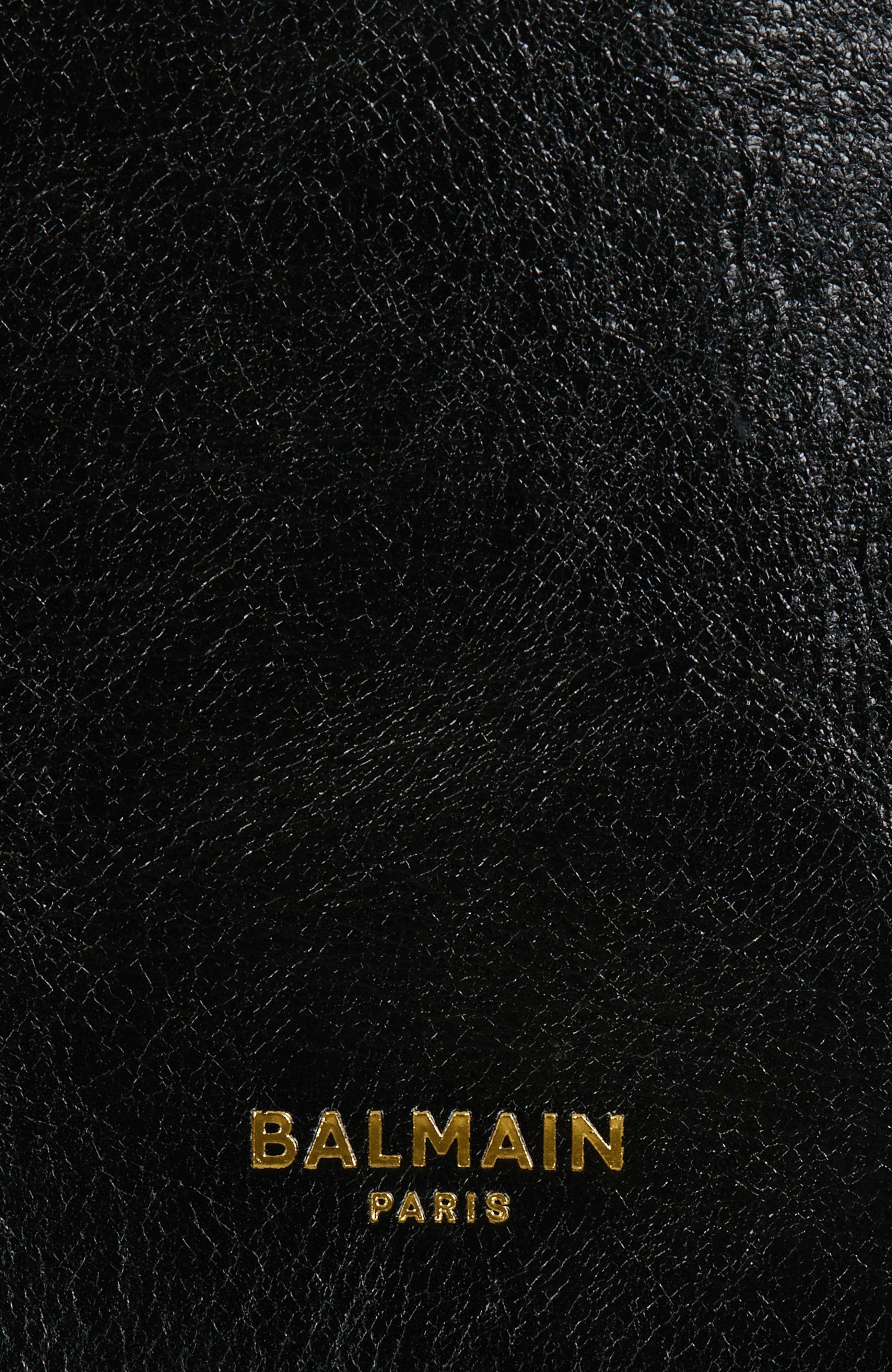 Balmain Shuffle Medium bag in leather in Black at Nordstrom - 7