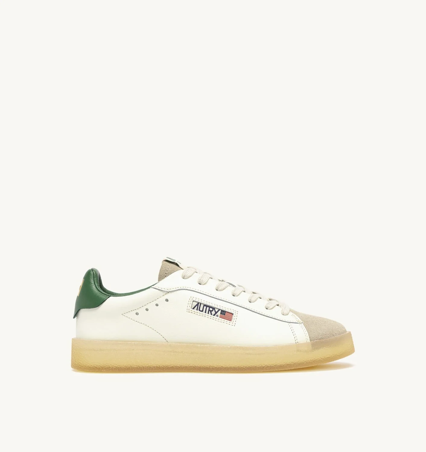 DALLAS LOW SNEAKERS IN MARSHMALLOW, COMFREY AND SAND LEATHER AND SUEDE - 1