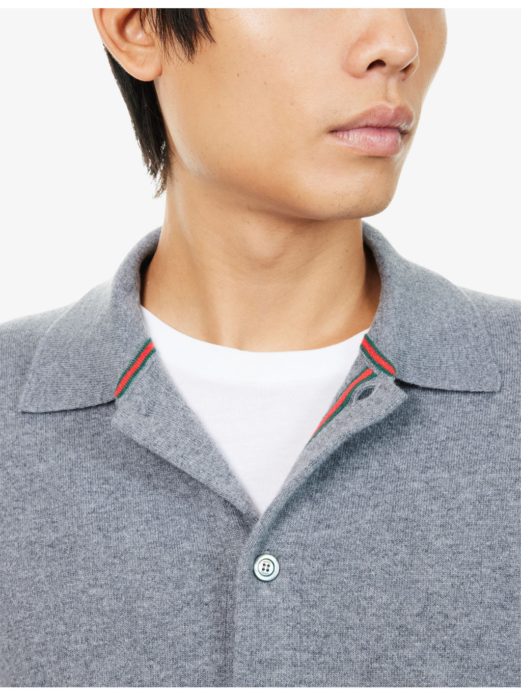 Patch-Pocket Long-Sleeve Wool-Cashmere Blend Cardigan - 5