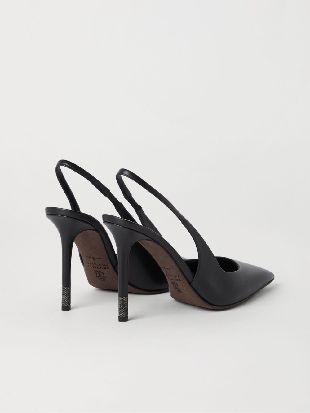 monili-detail leather slingback pumps - 4