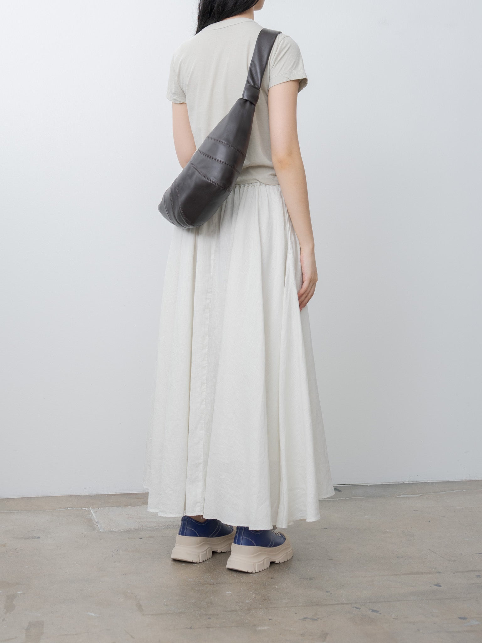 Medium Croissant Bag - Dark Chocolate (soft nappa leather) - 3