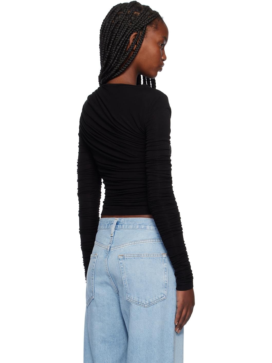 Black Tania Twist T-shirt - 3