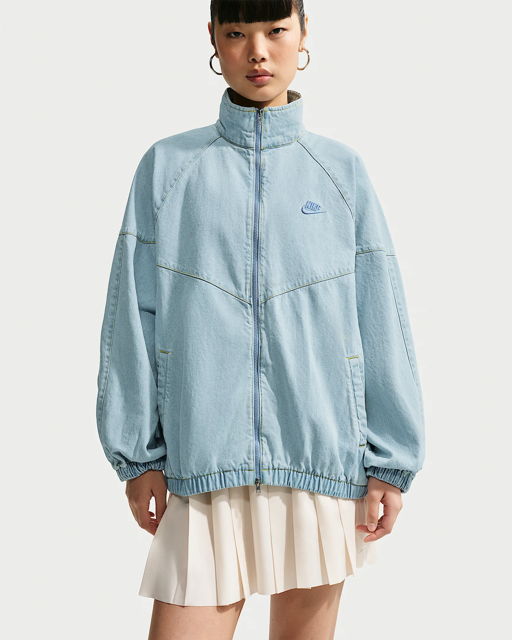 Nike Windrunner Women's Oversized Denim Jacket - 1