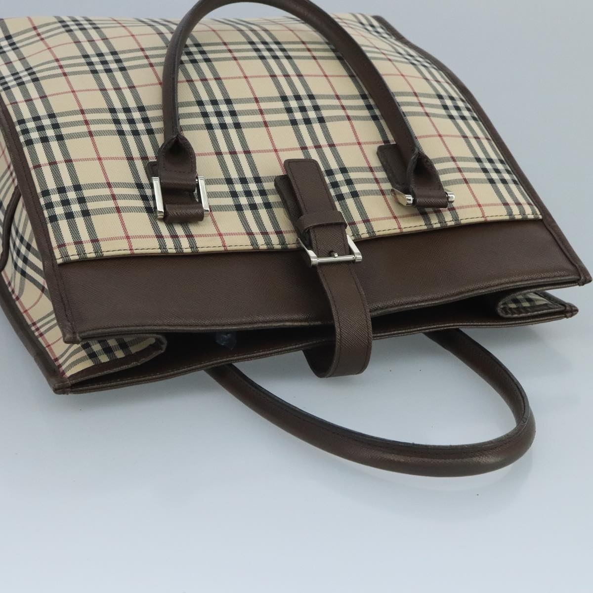 Burberry Nova Check Tote Bag Canvas Beige - 6