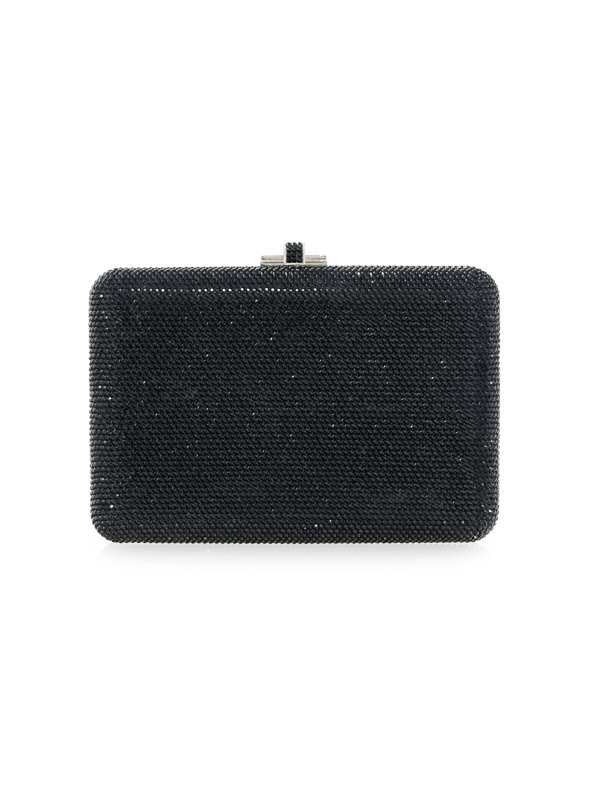 Women's Slim Slide Crystal Clutch - Jet - 1