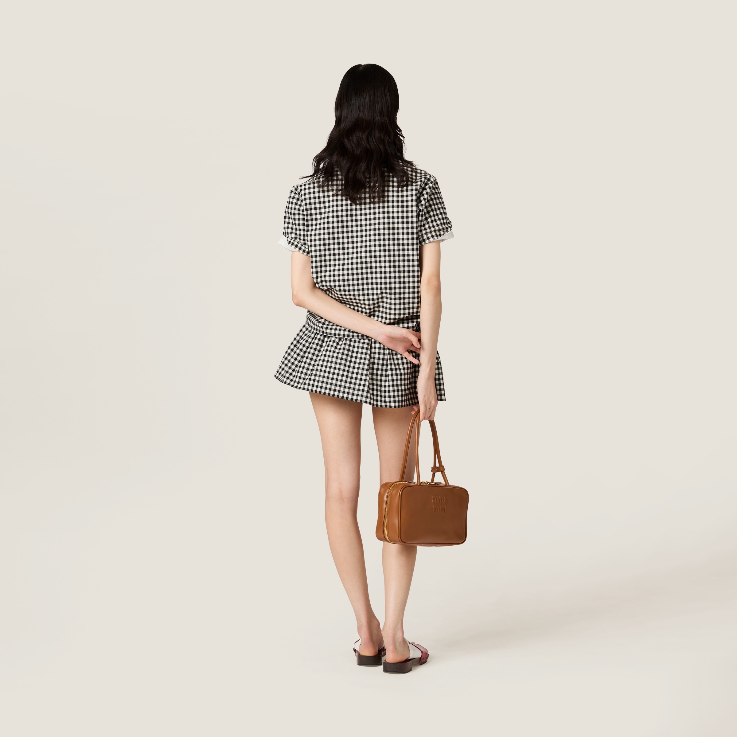 Gingham check miniskirt - 3