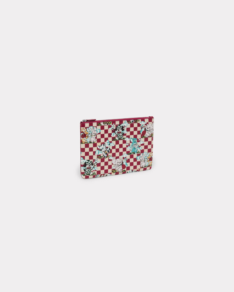 'KENZO Cartoon' pouch in leather 1