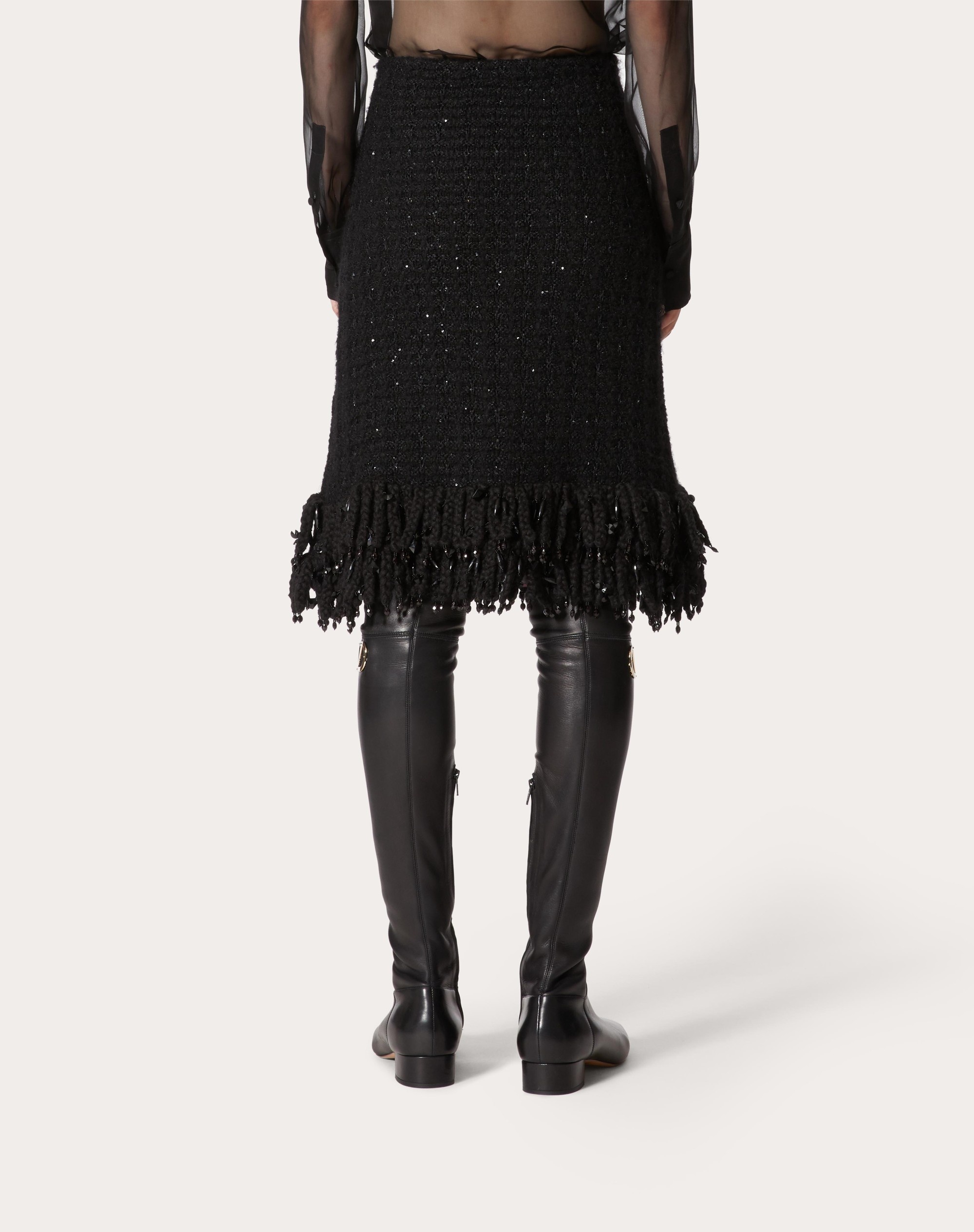 EMBROIDERED MOHAIR SKIRT - 4