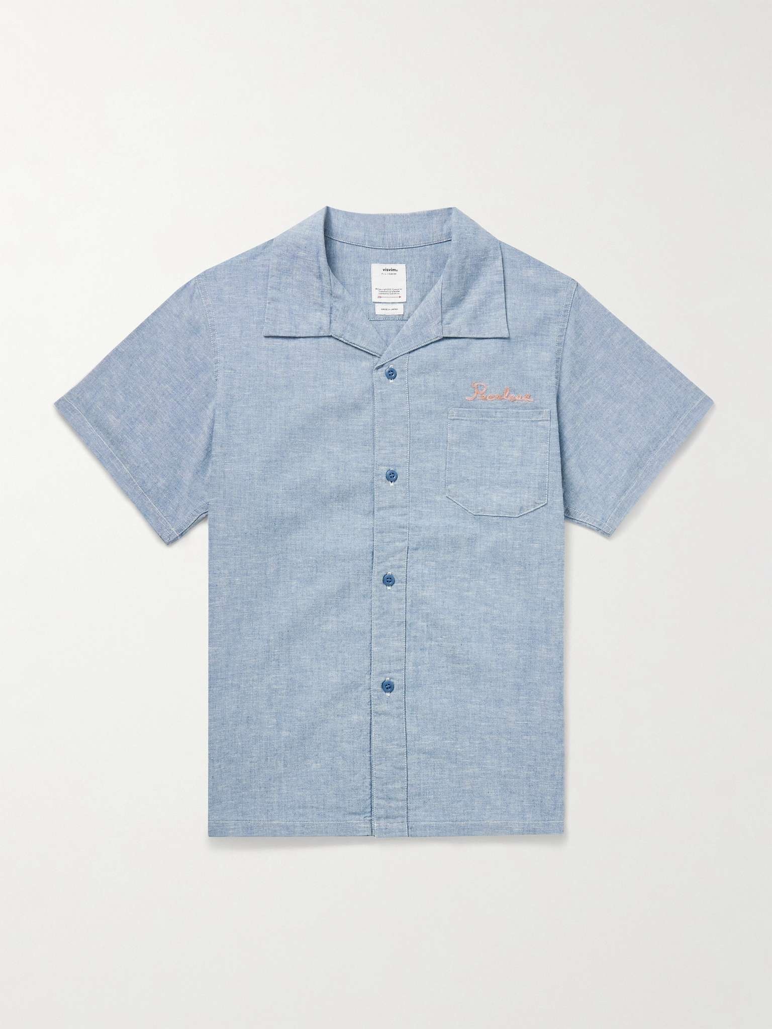 Embroidered Cotton-Chambray Shirt - 1