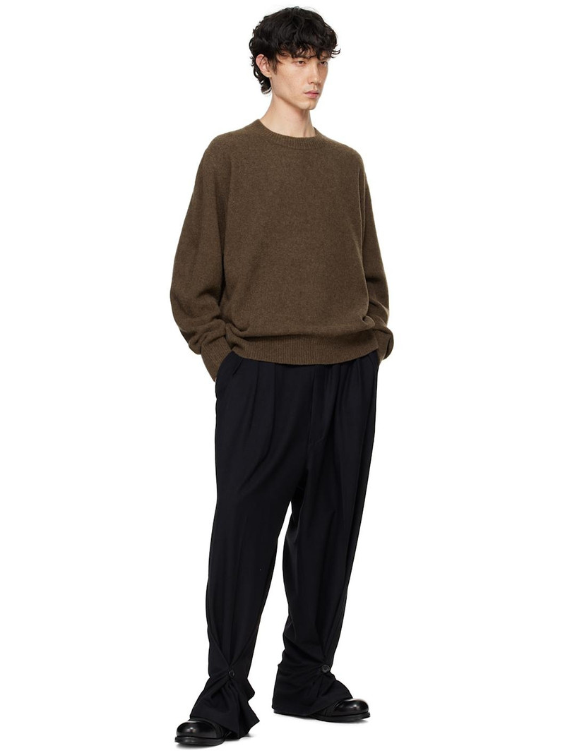 RAINMAKER KYOTO Brown Oneside Raglan Sleeve Crew Neck Sweater outlook