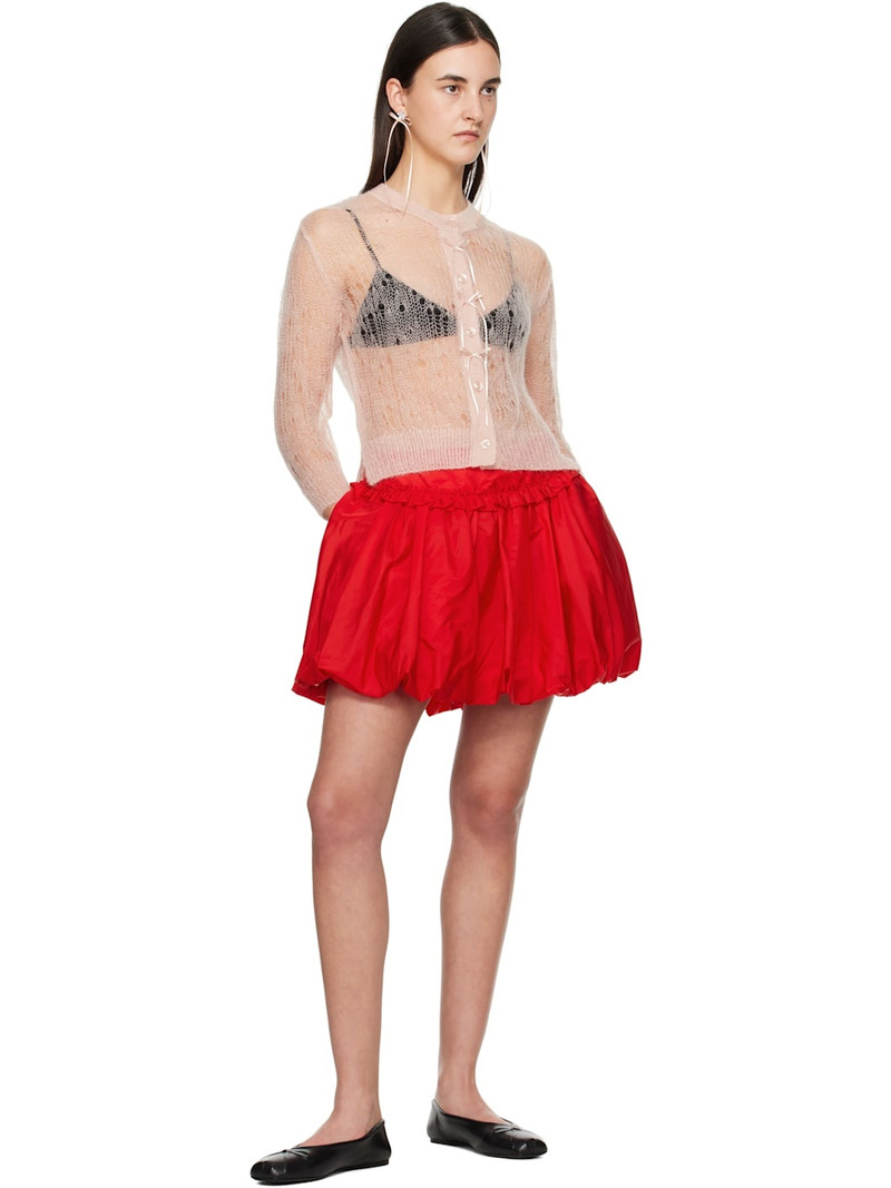 Simone Rocha Red Gathered Bubble Miniskirt outlook