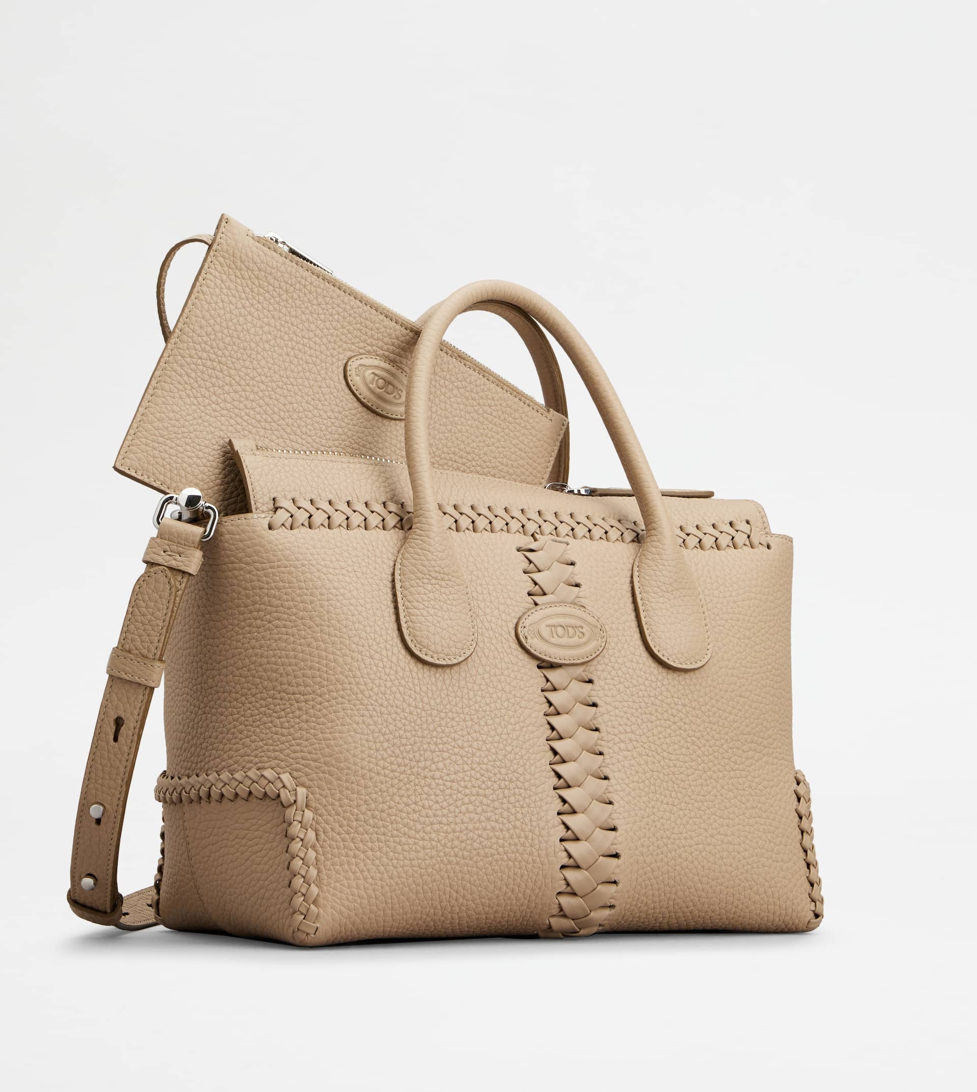 TOD'S DI BAG IN LEATHER SMALL - BEIGE - 3