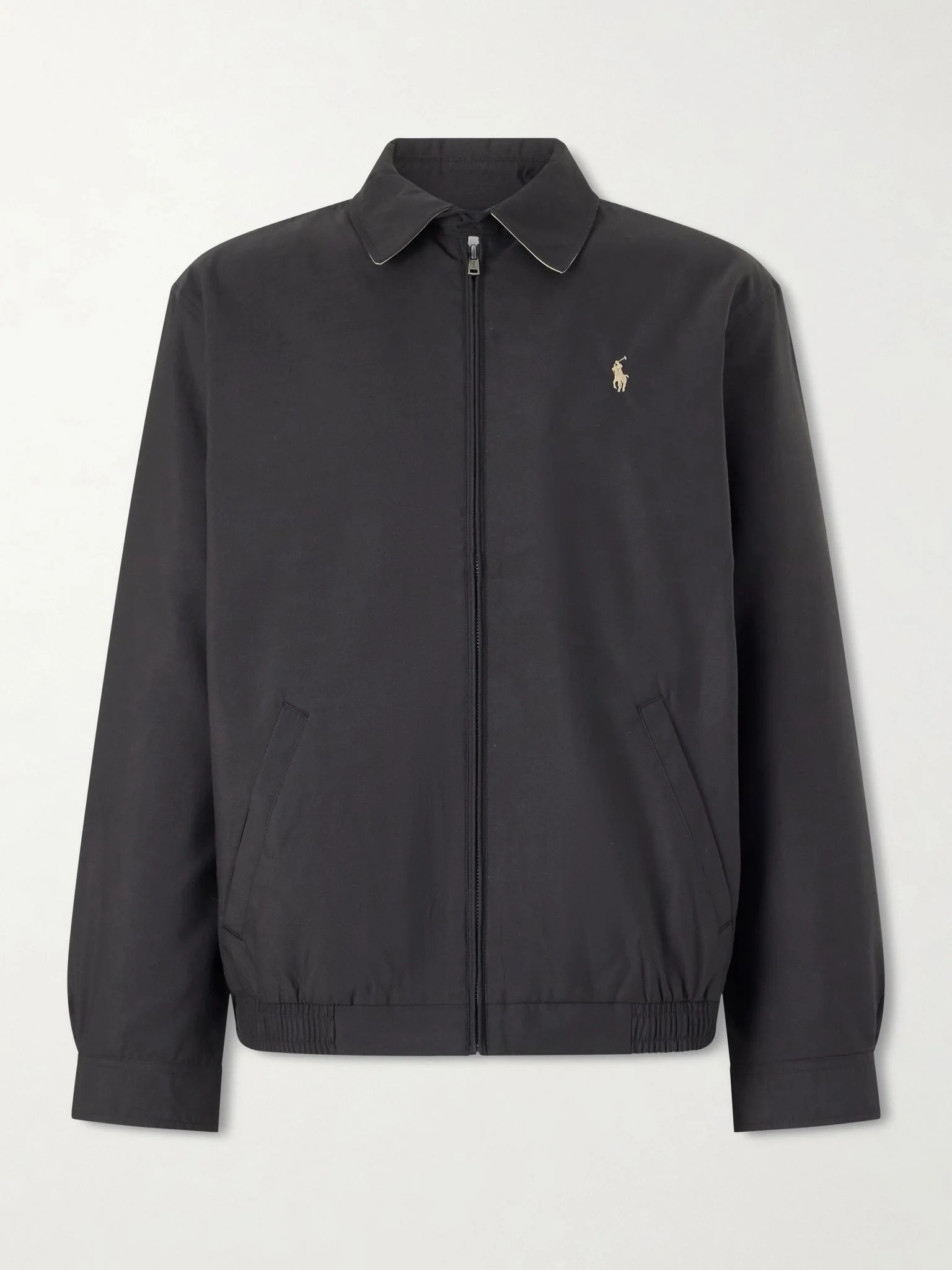 Bi-Swing Logo-Embroidered Recycled Shell Jacket Black - 1