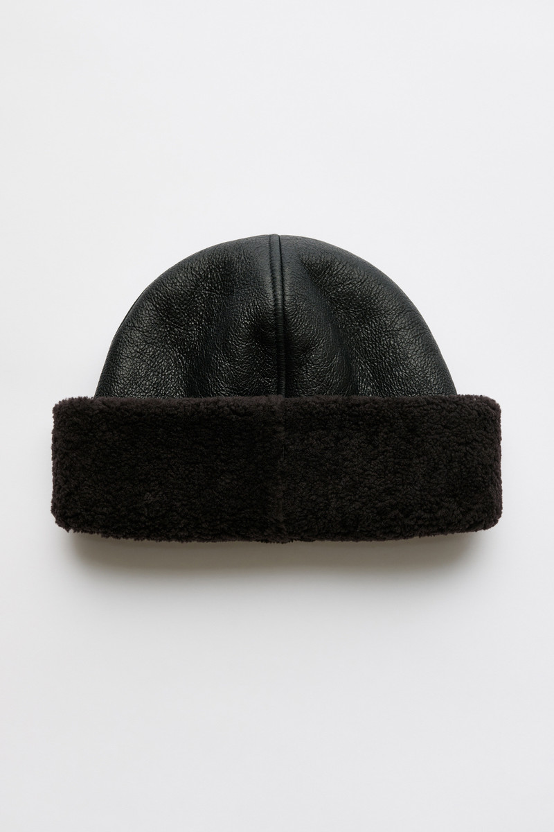 Blizzard Hat Dark Brown Aviator Shearling 1