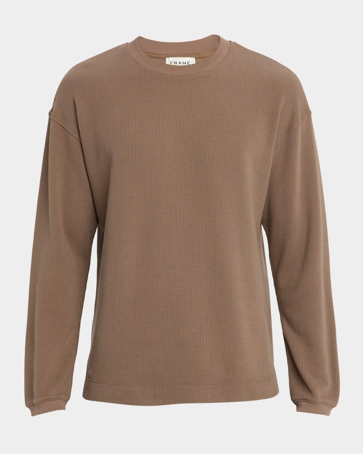 Men's Cotton Waffle Textured Long-Sleeve T-Shirt - 1