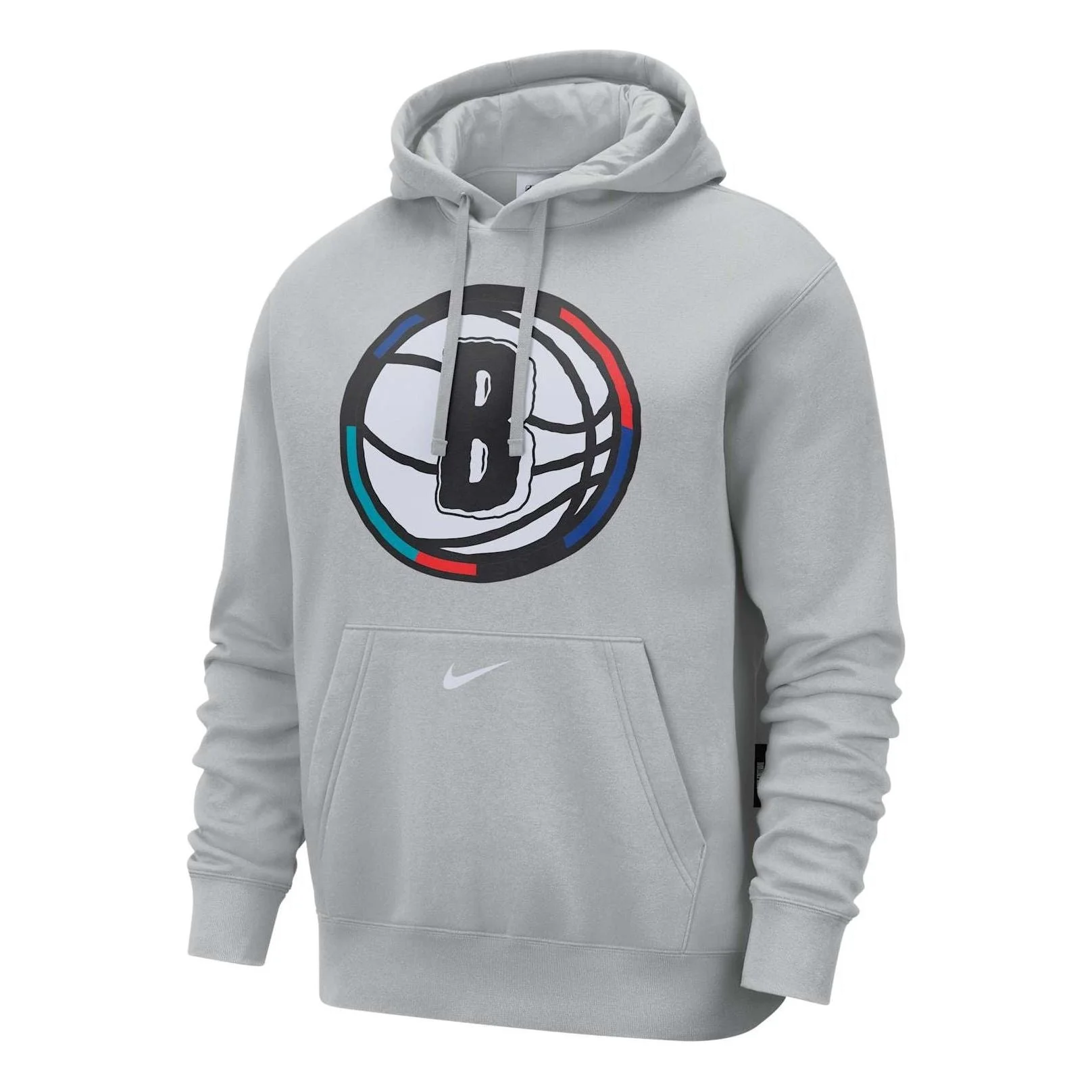 Nike NBA Brooklyn Nets Club City Edition Fleece Pullover Hoodie 'Grey' FZ0588-007 - 1