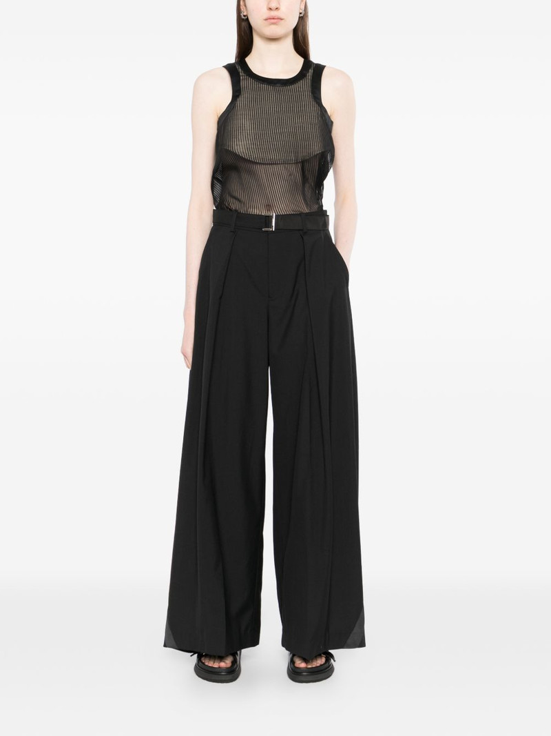 sacai belt pleated trousers outlook