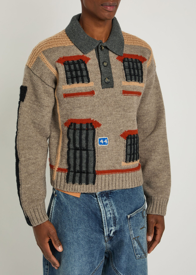 JW Anderson JW Anderson House Wool Polo Jumper outlook