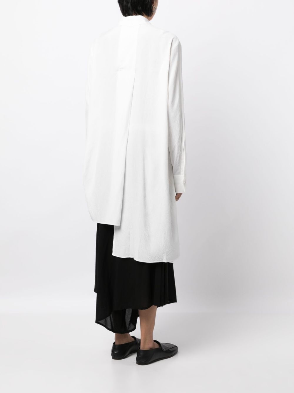 tied-waist asymmetric shirt - 4