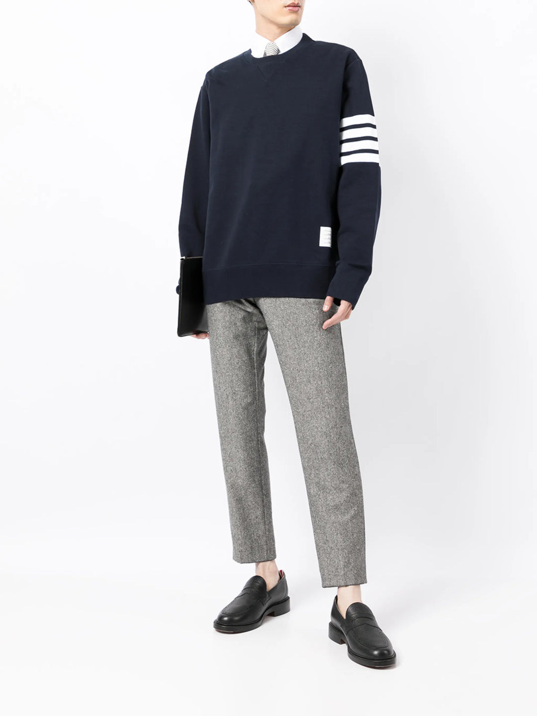 Sweatshirt With 4Bar In Loop Back - 2