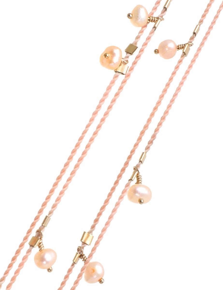 DOUBLE CORD PEARL NECKLACE - 3