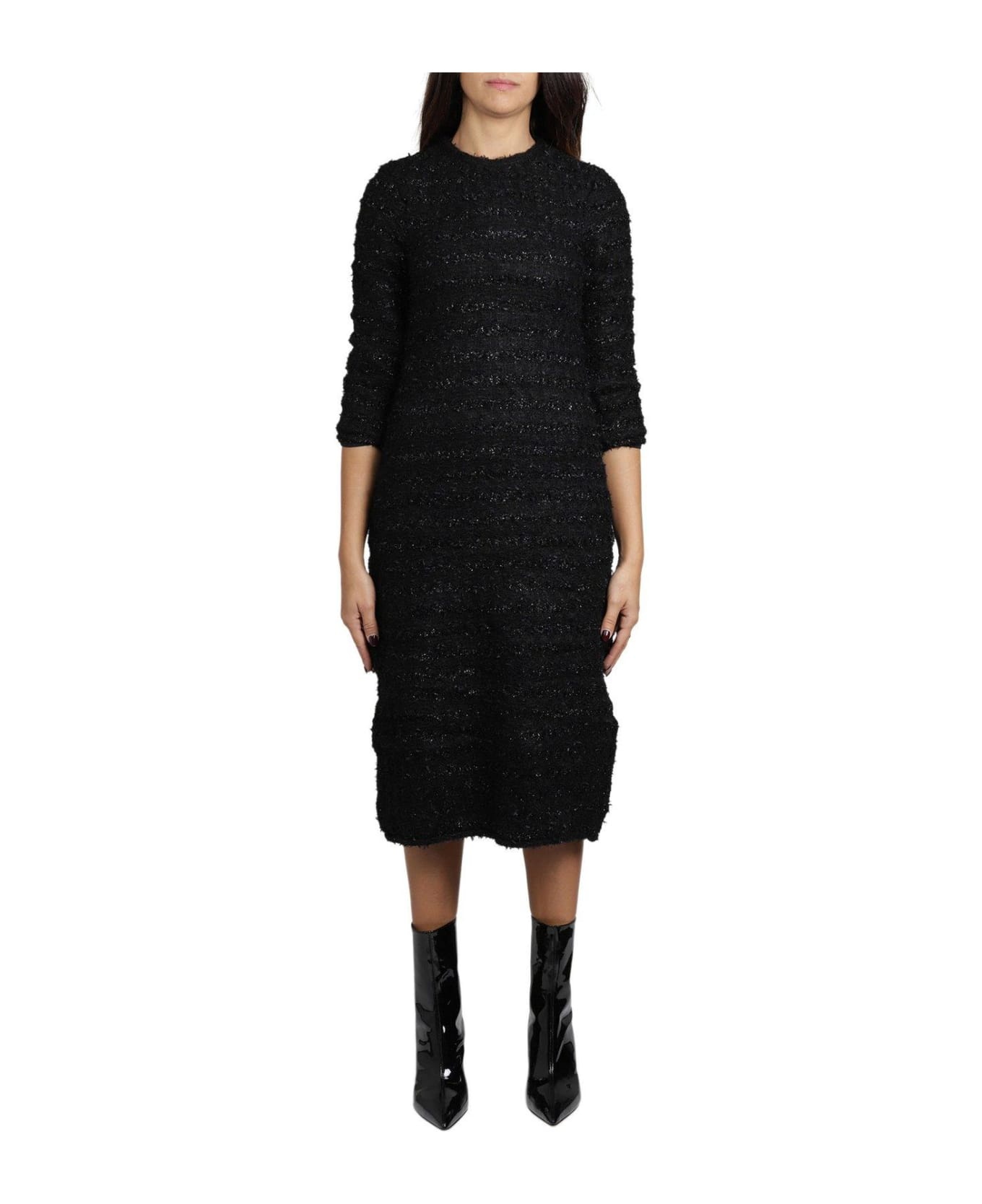 Crewneck Tweed Dress - 1