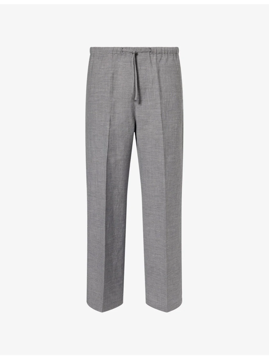 Easy Wide Leg Wool And Linen Trousers - 1