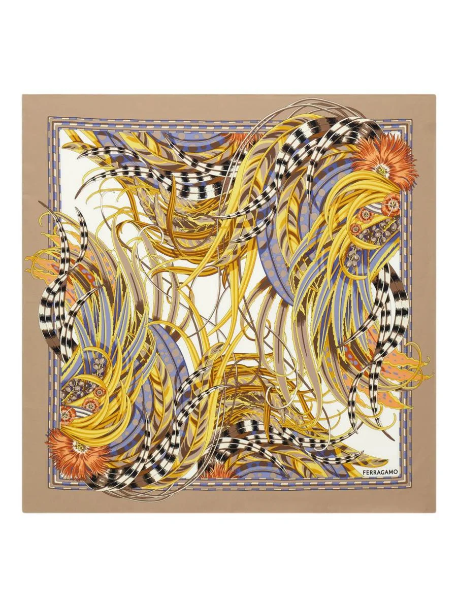 Salvatore Ferragamo Printed Silk Foulard - 1