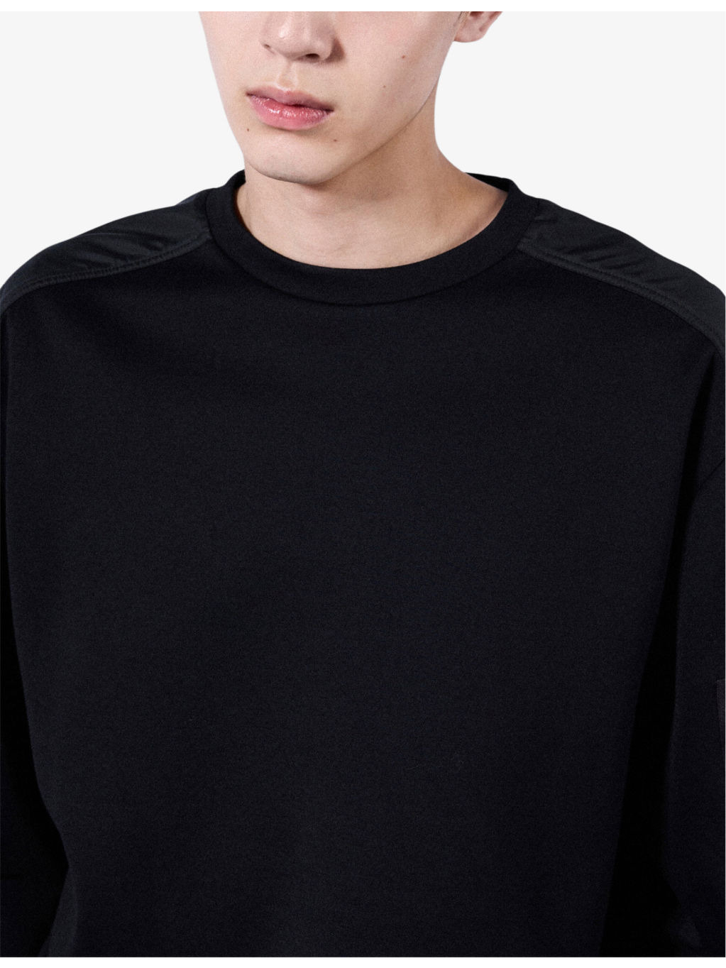 Re-Nylon Patch Crewneck Cotton-Jersey Sweatshirt - 5