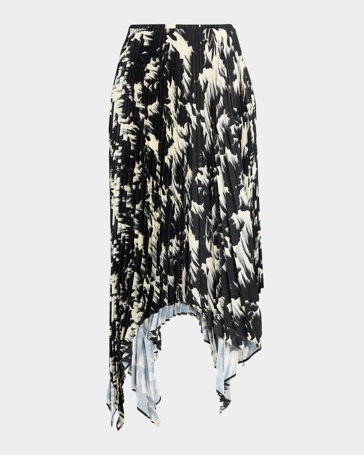 Floral Plisse Midi Skirt - 1