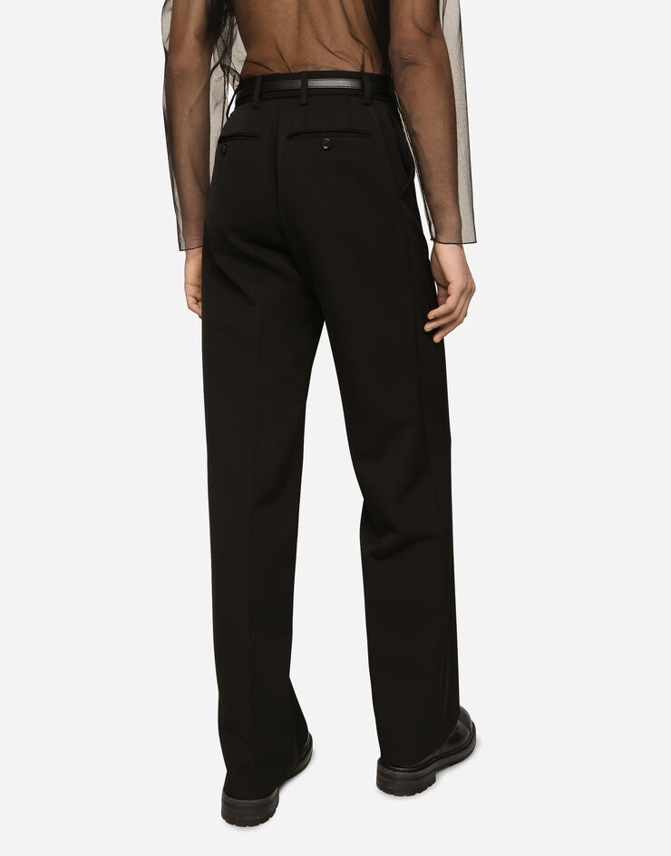 Straight-leg wool pants - 4