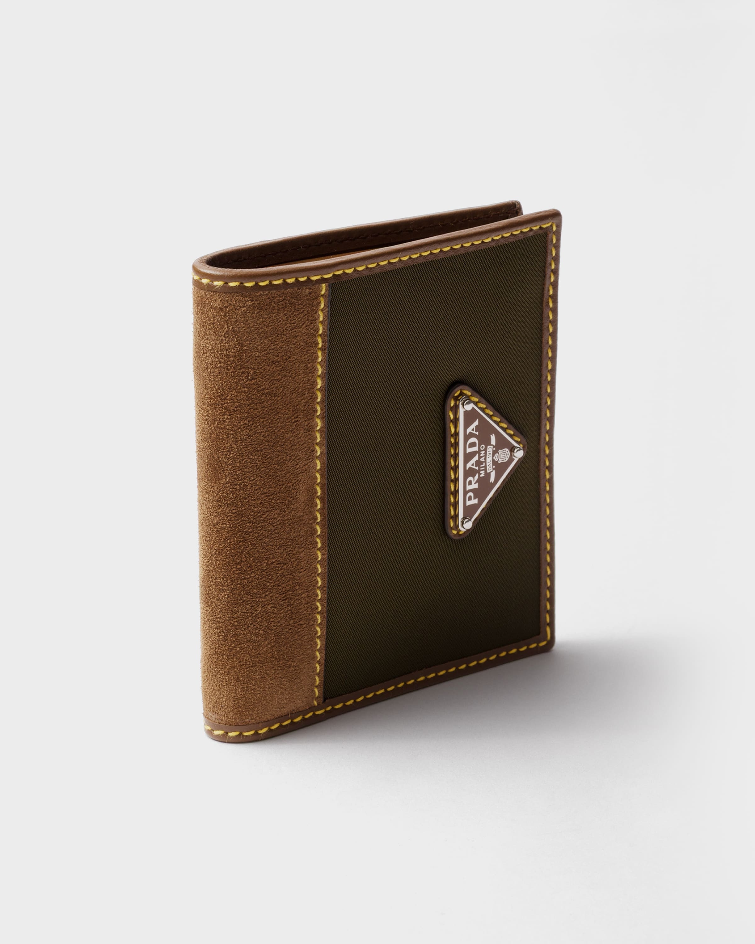 Re-Nylon and leather wallet - 4