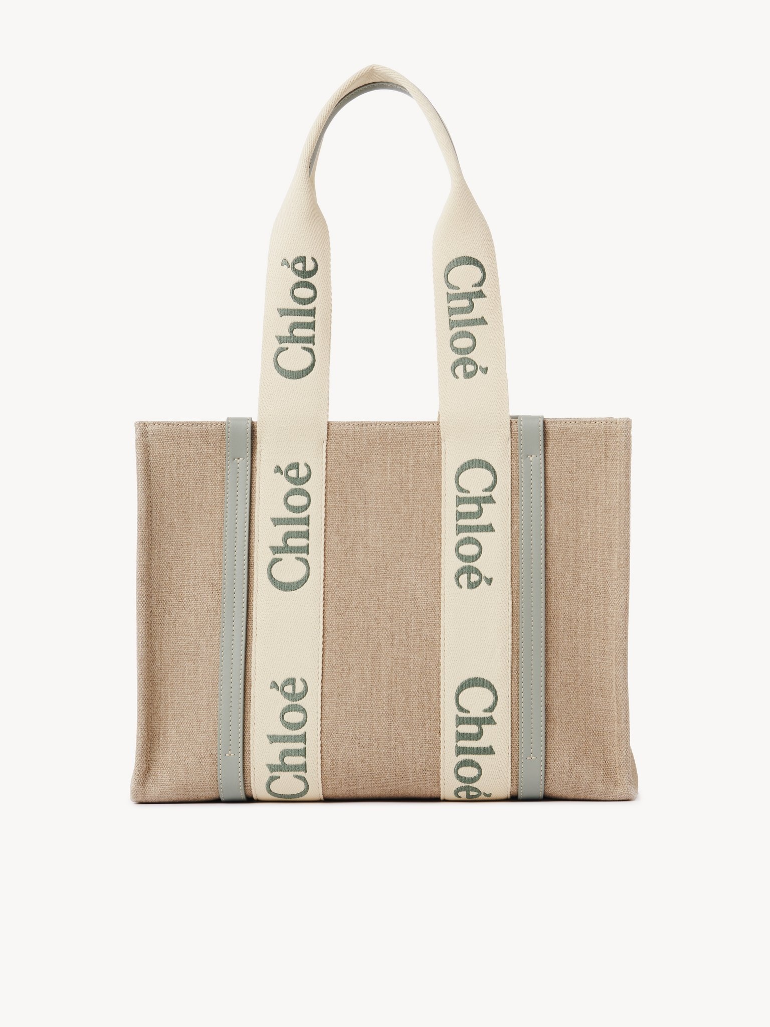 WOODY TOTE BAG IN LINEN - 5