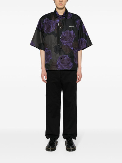 UNDERCOVER rose-print twill shirt outlook