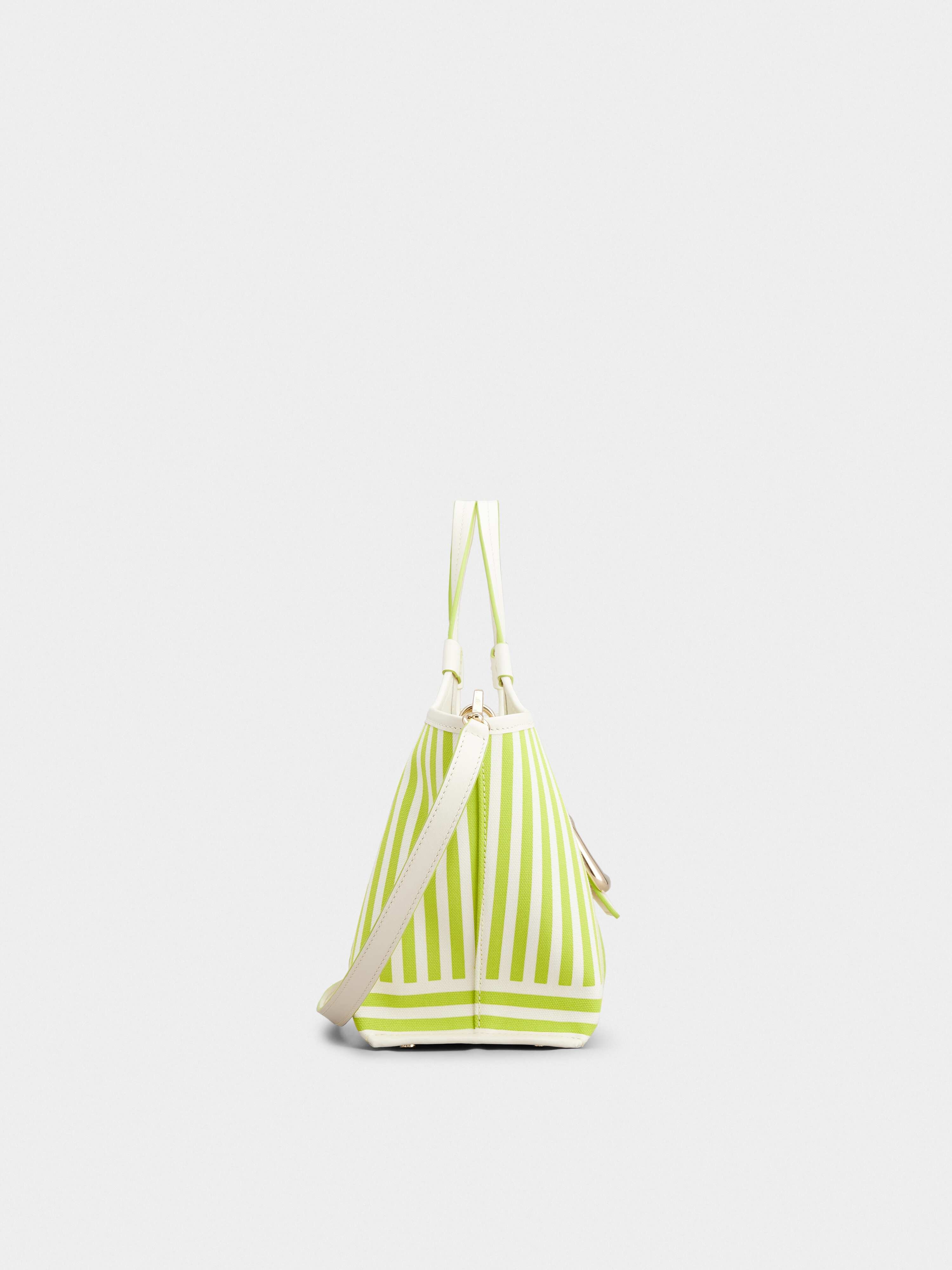 Viv' Choc Summer Stripes Mini Shopping Bag in Fabric - 4