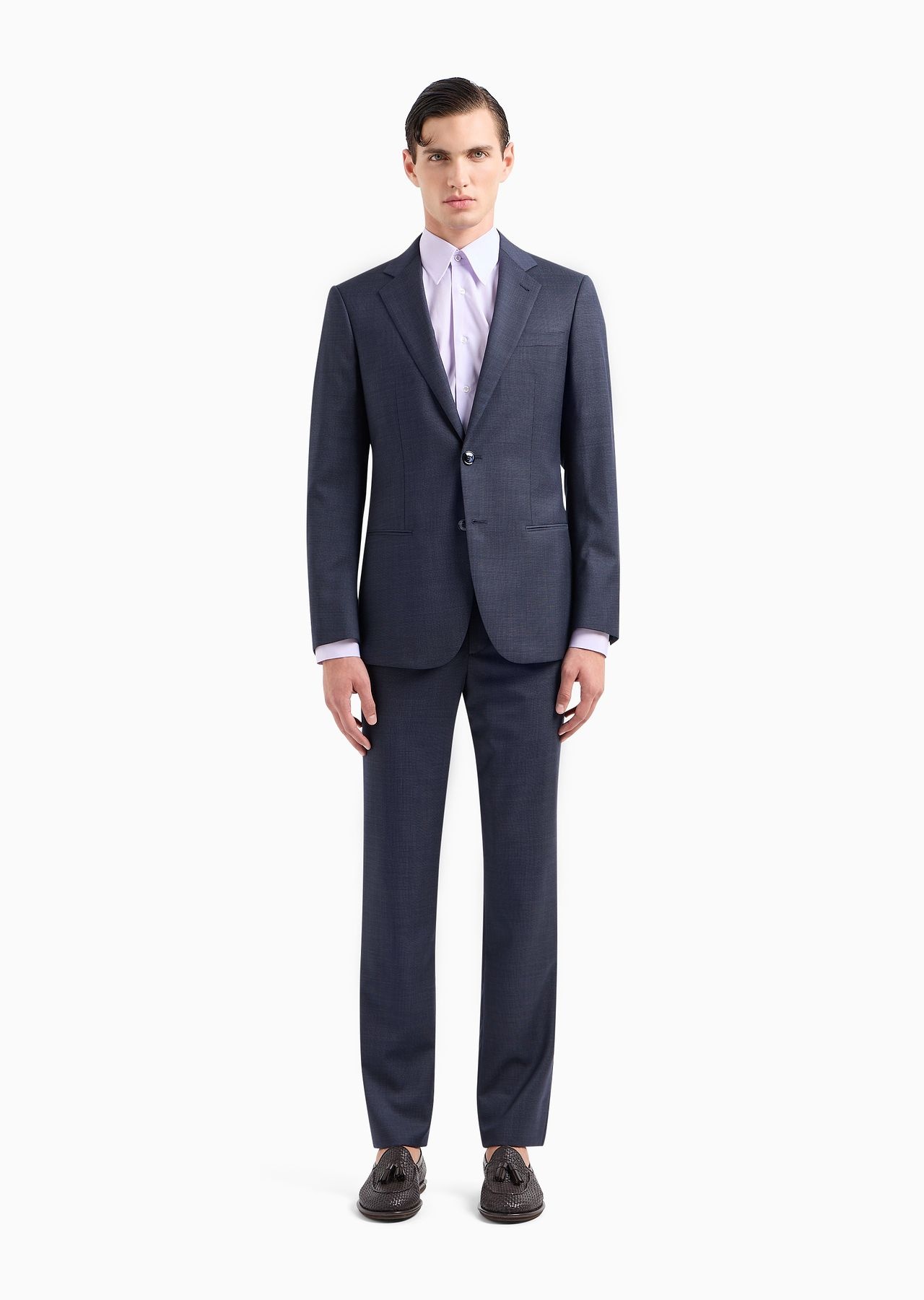Soho Line single-breasted suit in pinpoint-effect virgin-wool serge - 2
