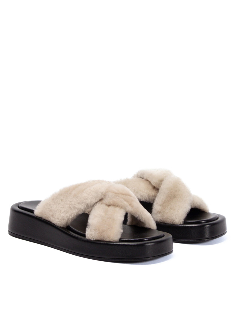 Tresse Shearling Black/ Beige 1