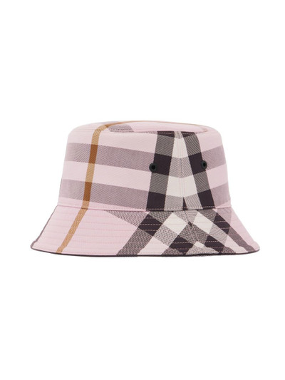 Burberry check-pattern bucket hat outlook