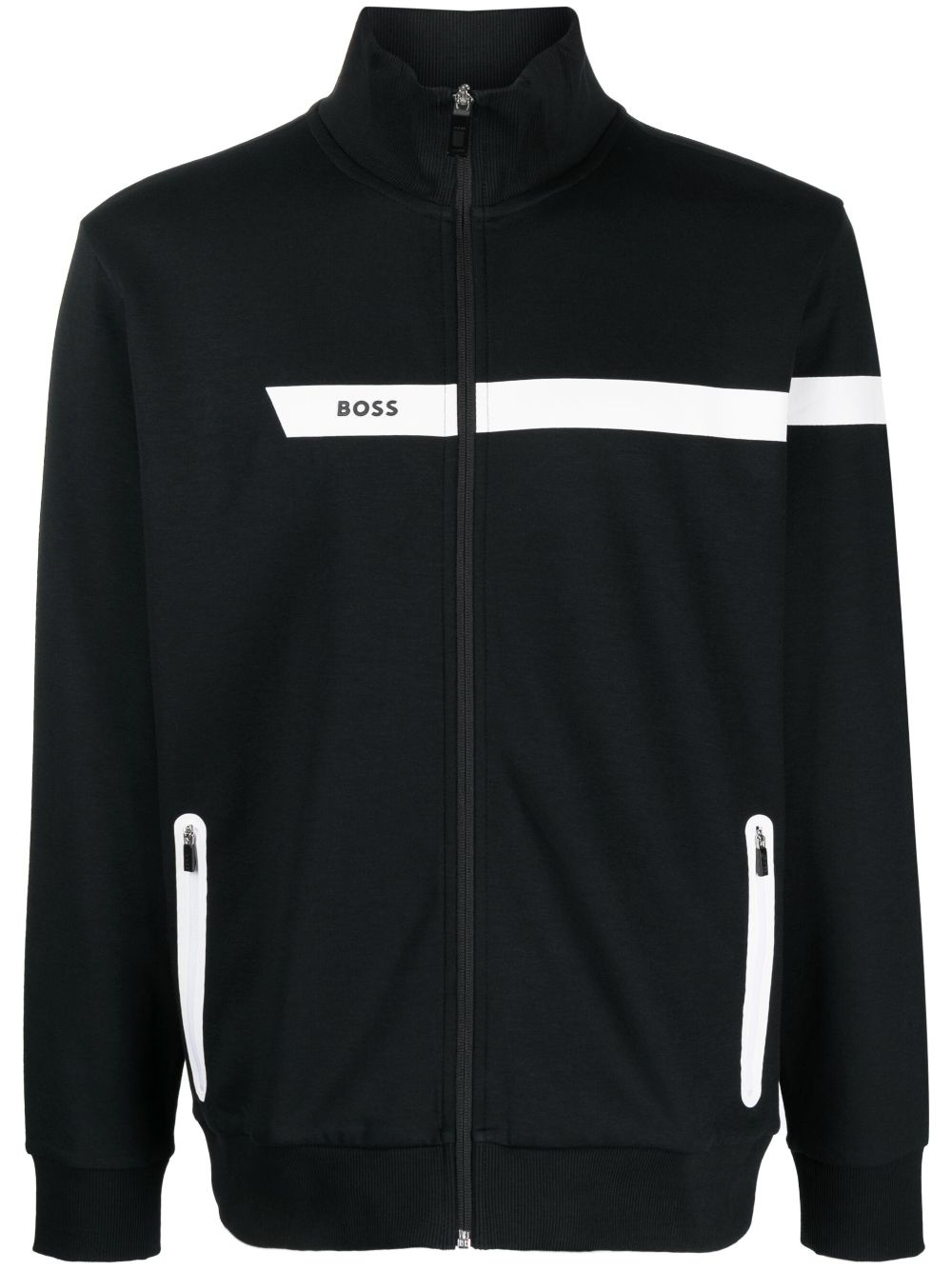 logo-print zip-up sweatshirt - 1