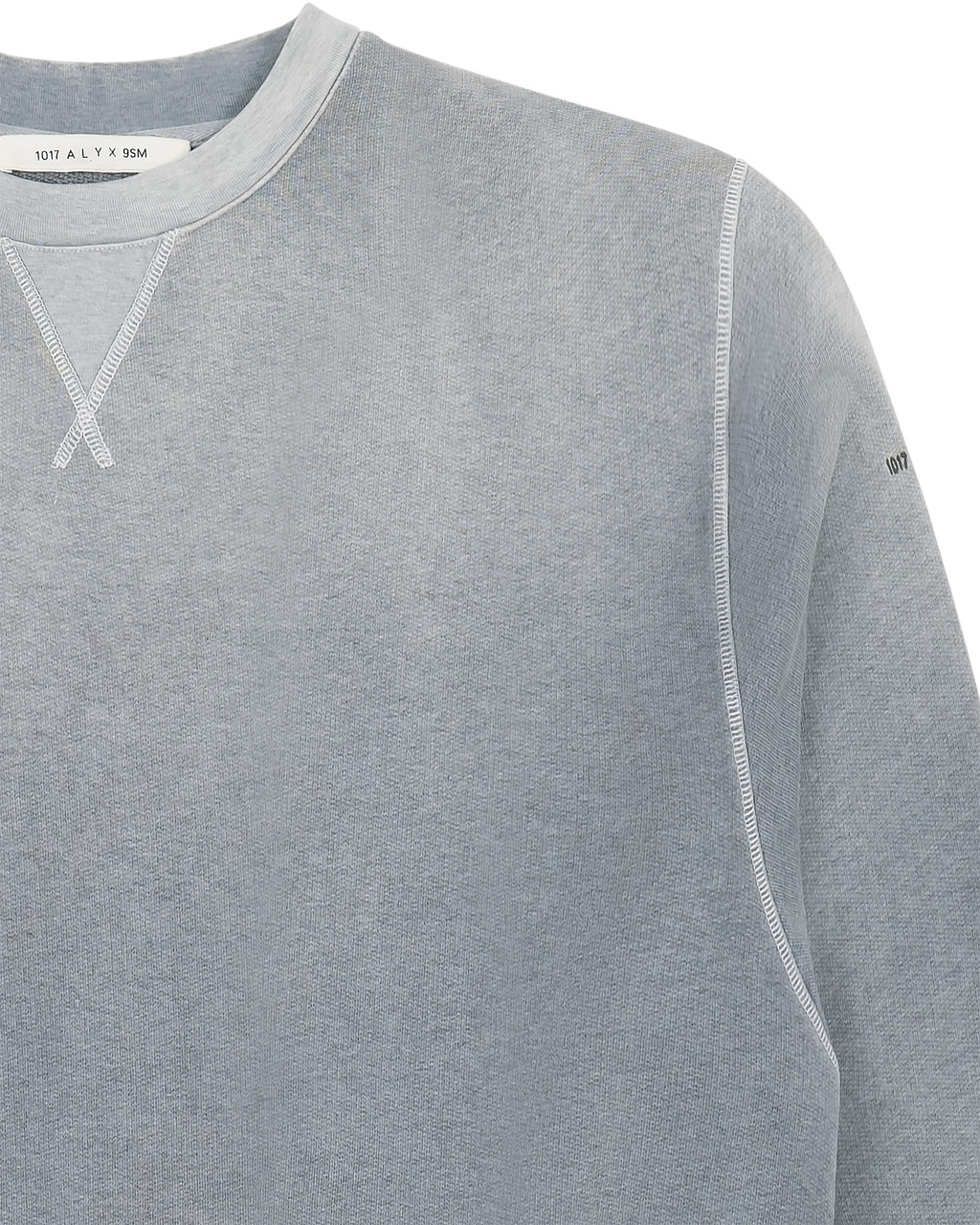 GREY GARMENT DYE BOXY CREWNECK SWEATSHIRT - 4