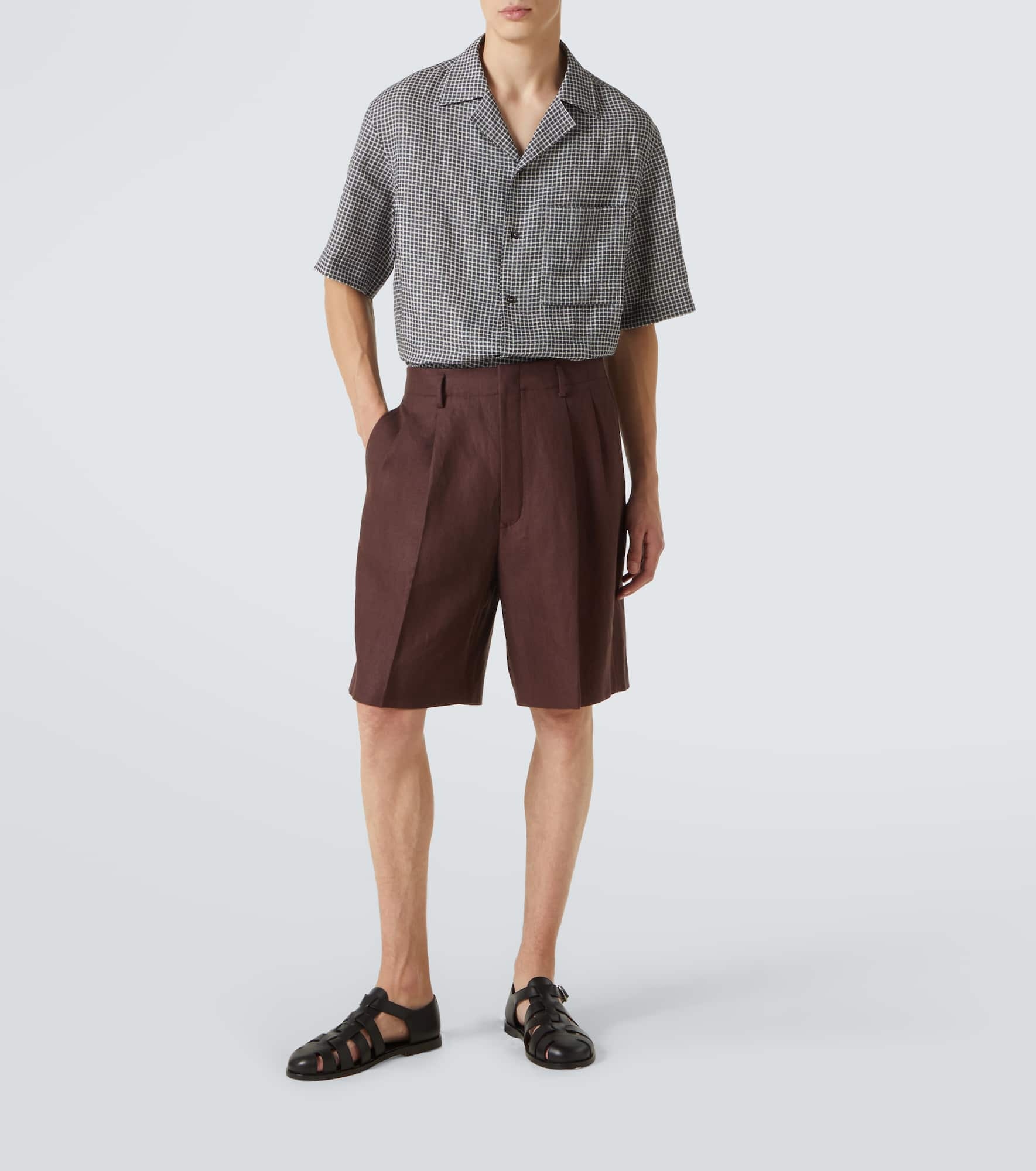Checked linen shirt - 2